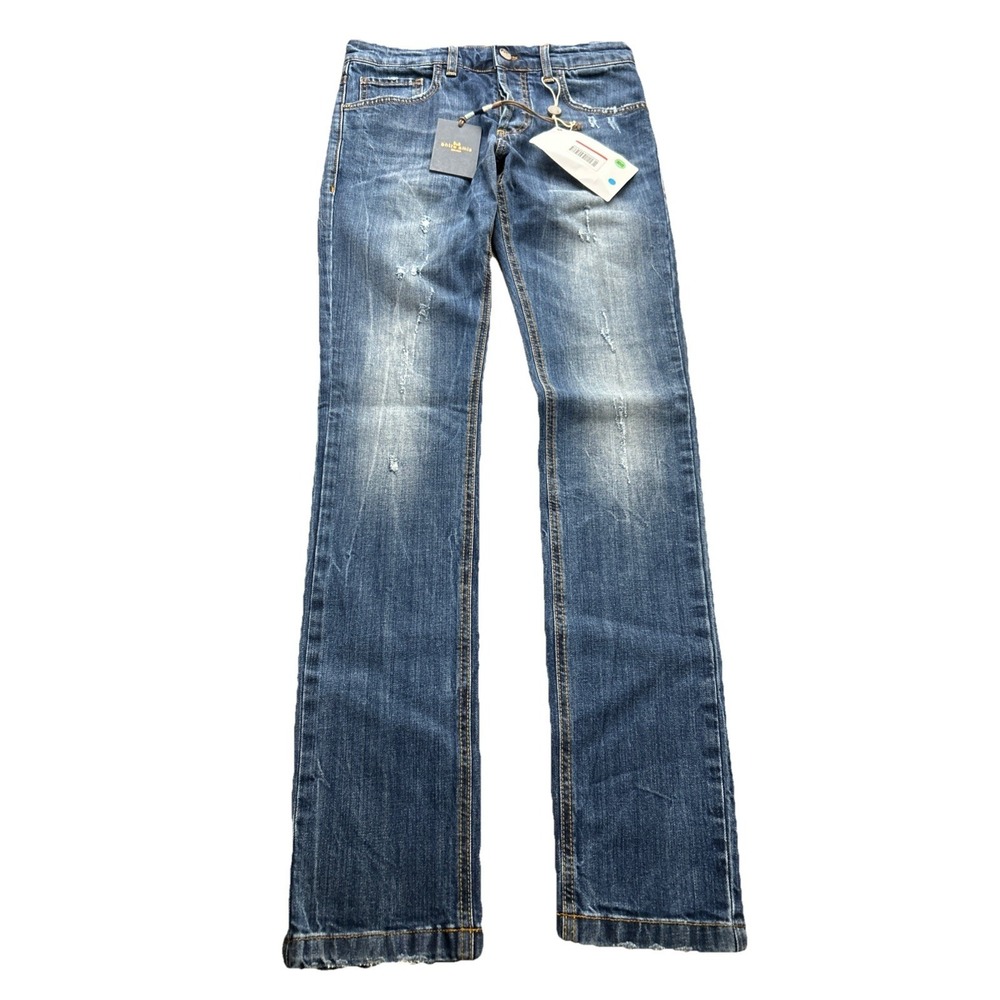 Entre Amis Women's Jeans 28x32 Button Fly Distressed Denim Italy Italian‎
